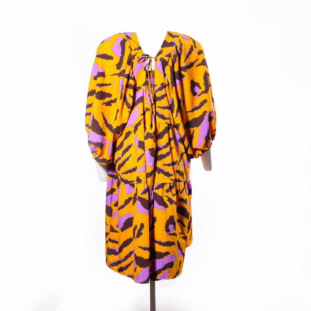 NWT Nasty Gal Plus Size Orange Zebra Smock Mini Dress, Size 20